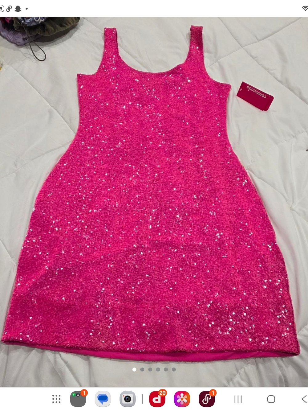 Commando Hot Pink Sequin Tank Dress
